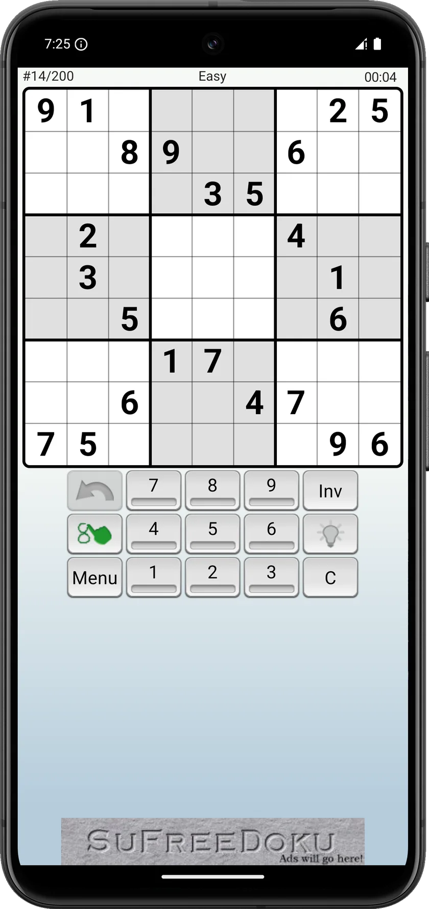 A Handcrafted Classics puzzle displayed on a phone